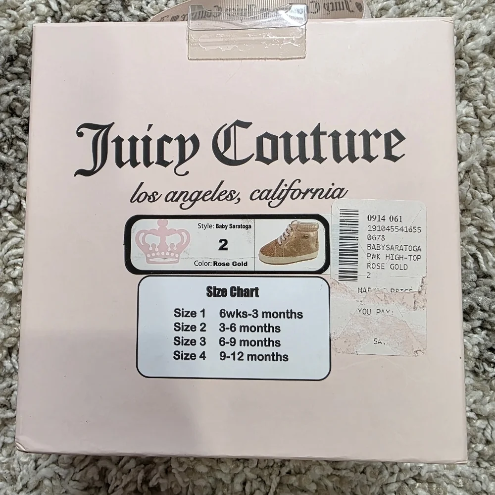 Juicy Couture Kids Shimmering Gold Sneakers